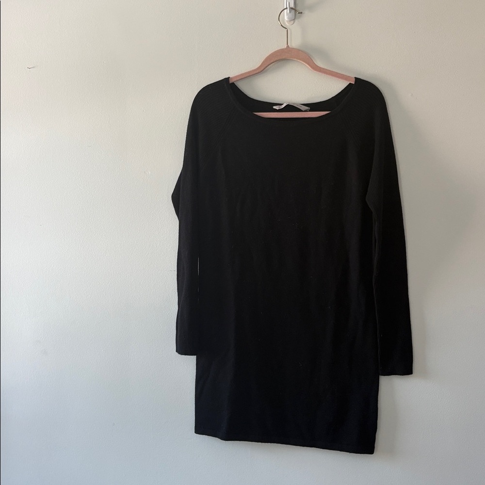 Athleta | Solitude Merino Wool Black Sweater Dress
